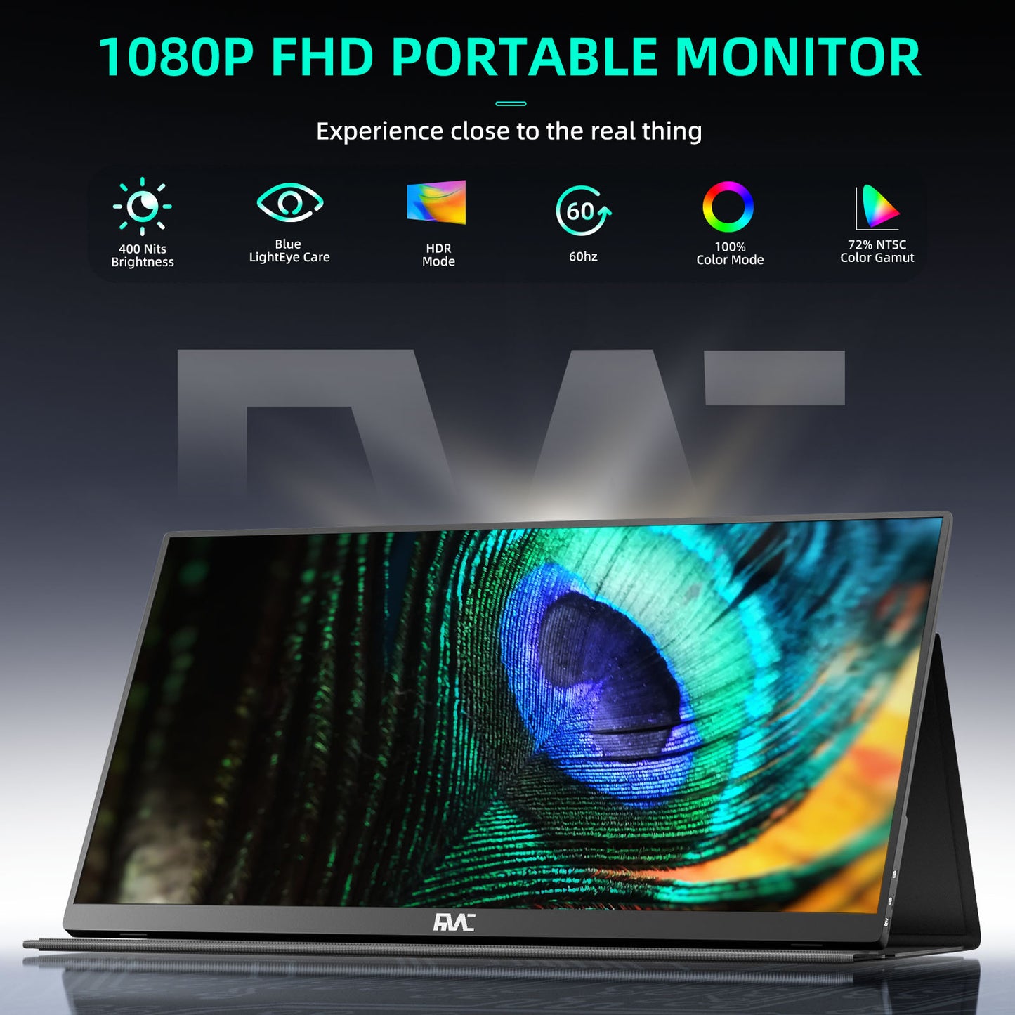 FMC Portable Monitor, 15.6" FHD 1080P 400nit Travel Monitor for Laptop, Ultra-Slim HDR IPS Computer Gaming Display, USB-C HDMI Screen Extender with Smart Cover for Laptop PC Phone Mac Xbox PS4/5 Switch