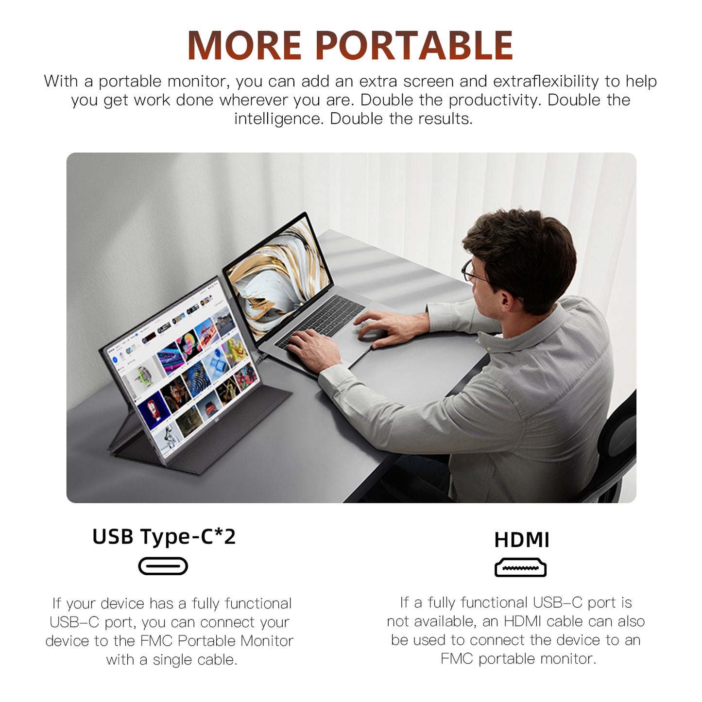16" 2.5K Portable Monitor for Laptop 144hz QHD Flicker-Free Small Monitor USB-C, HDMI Portable Screen for Laptop Compatible with Windows, MacBook, Phone, Switch, Xbox & PS4/5 Portable Gaming Monitor