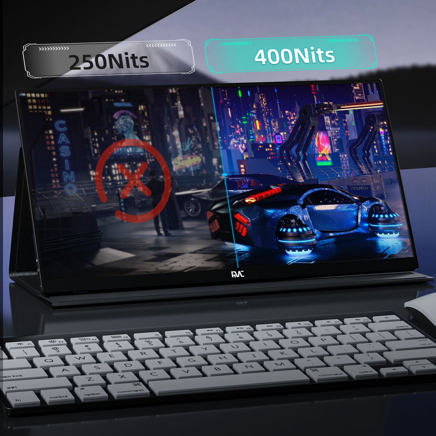 FMC Portable Monitor, 15.6" FHD 1080P 400nit Travel Monitor for Laptop, Ultra-Slim HDR IPS Computer Gaming Display, USB-C HDMI Screen Extender with Smart Cover for Laptop PC Phone Mac Xbox PS4/5 Switch