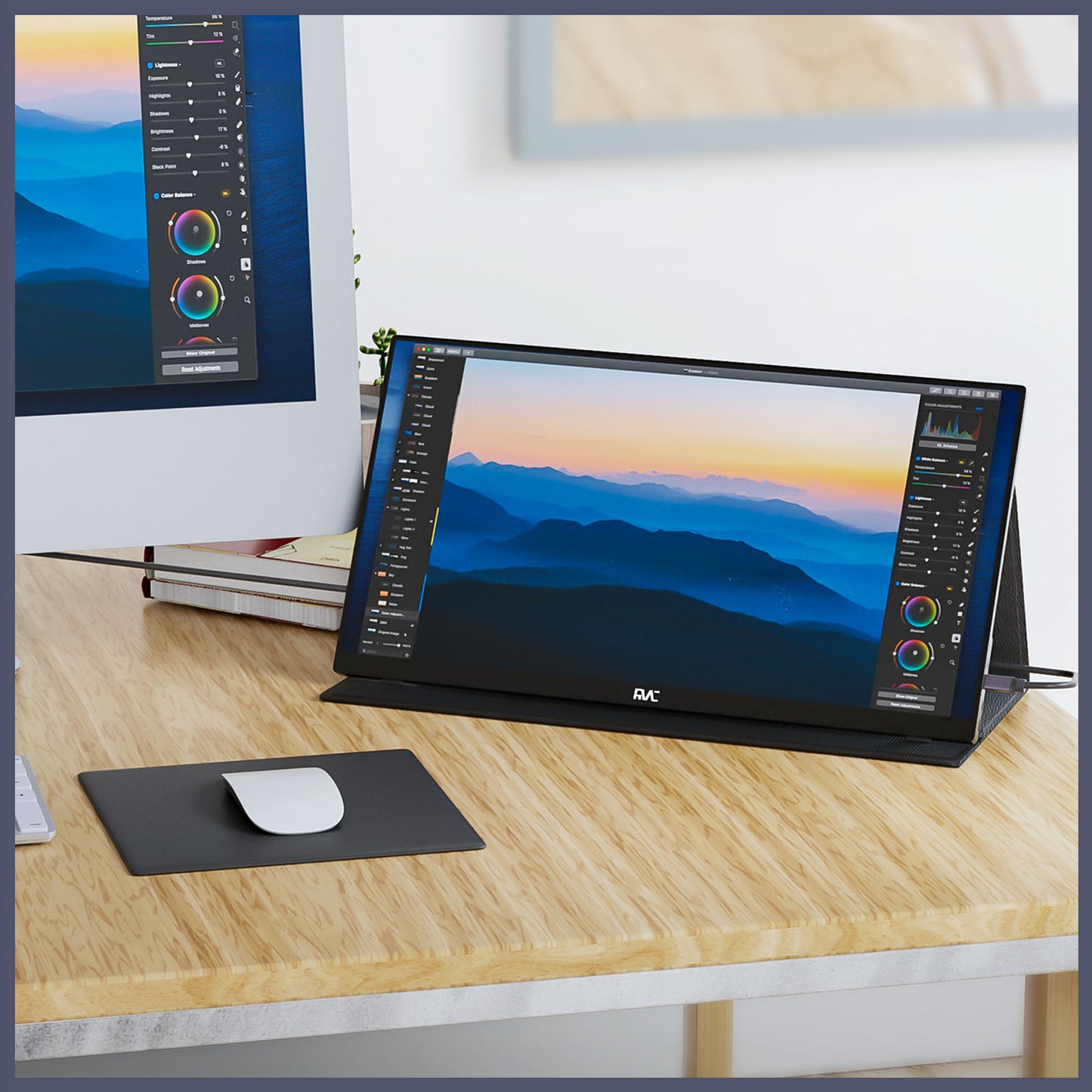 FMC Portable Monitor, 15.6" FHD 1080P 400nit Travel Monitor for Laptop, Ultra-Slim HDR IPS Computer Gaming Display, USB-C HDMI Screen Extender with Smart Cover for Laptop PC Phone Mac Xbox PS4/5 Switch