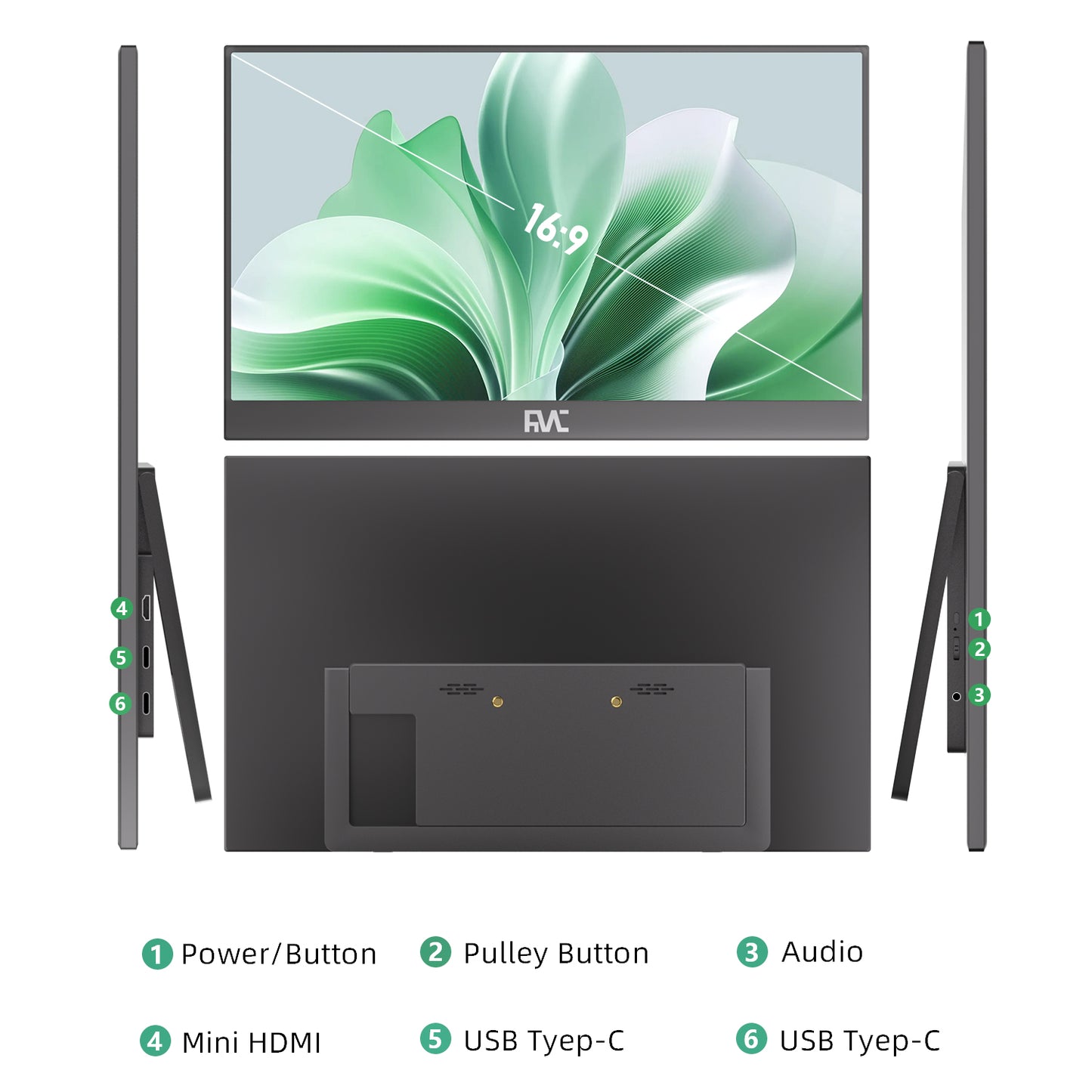 Wireless Portable Monitor For Laptop 15.6-Inch – Ultra Slim FHD With New Wireless Display Technology - 180°Adjustable, Wifi Monitor, Ideal for Laptops, Mobile, Switch, PS5 Gaming Monitor