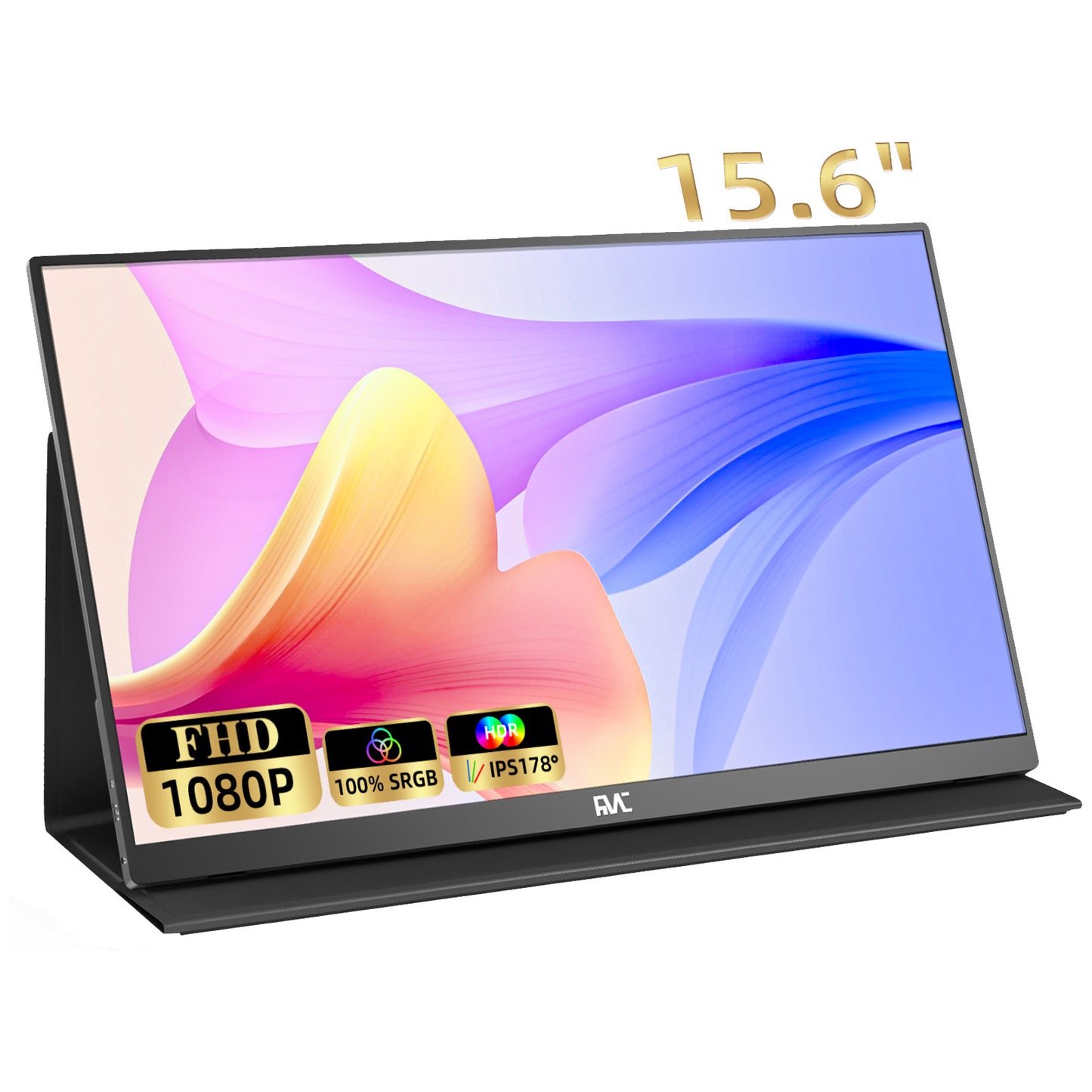 FMC Portable Monitor, 15.6" FHD 1080P 400nit Travel Monitor for Laptop, Ultra-Slim HDR IPS Computer Gaming Display, USB-C HDMI Screen Extender with Smart Cover for Laptop PC Phone Mac Xbox PS4/5 Switch