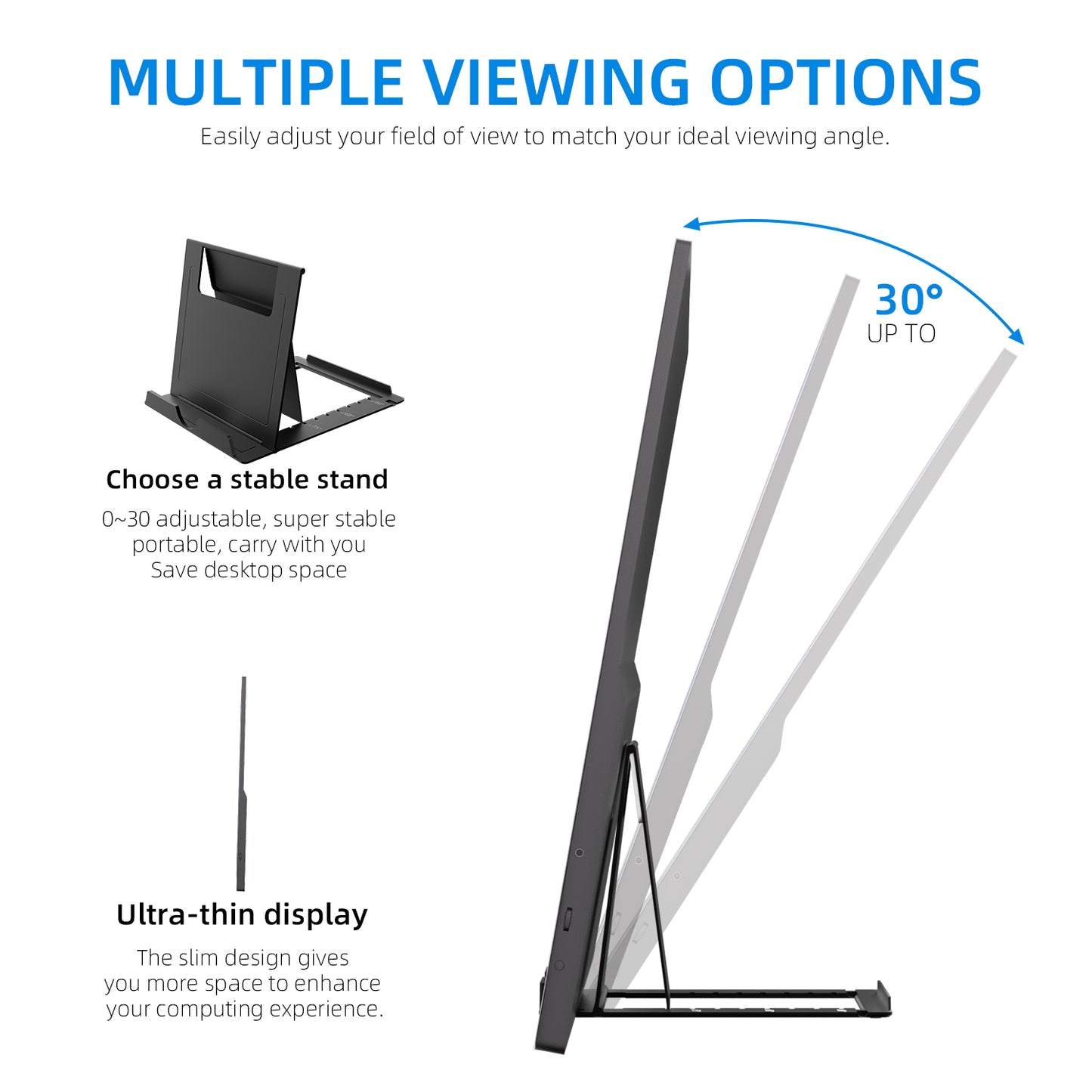 FMC 15.6" Portable Monitor for Laptop Small Monitor 1080P USB-C, HDMI Portable Screen for Laptop, Compatible with Windows, MacBook, Phone, Switch, Xbox & PS5 Portable Gaming Monitor